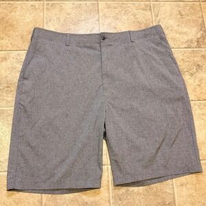 Ben Hogan Mens 44 Heather Grey Performance Golf Shorts Stretch Flat Front WT4414